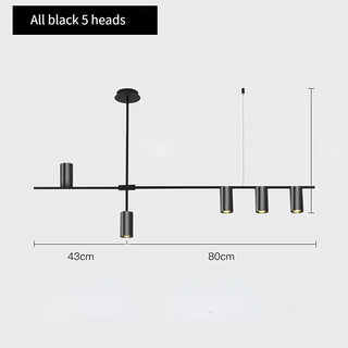 Martina - Modern Multi Light Cross Bar Gold Ceiling Light Chandelier