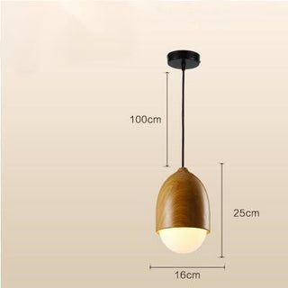 Taressa - Modern Scandinavian Wooden Round Hanging Pendant Ceiling Light