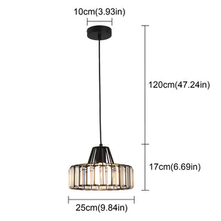 Elshan - Patterned Glass Shade Hanging Pendant Ceiling Light