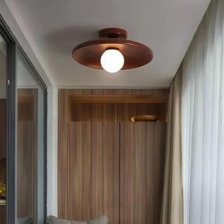 Ospino - Wooden Round Nordic Ceiling Lamp