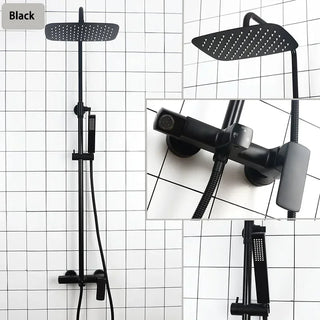 Gretel - Dual Handle Rain Shower Set with Wall Mounted Water Mixer