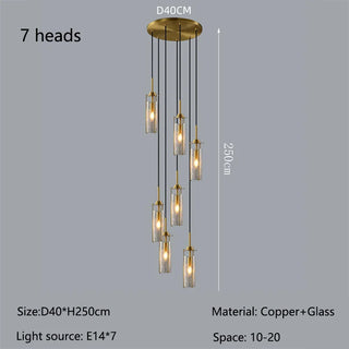 Rome - Cracked Glass Pendant Ceiling Chandelier