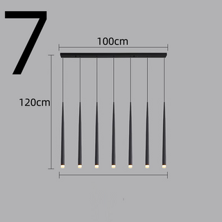 Felipe - Black Hanging Multi Long Tube Combination Ceiling Light