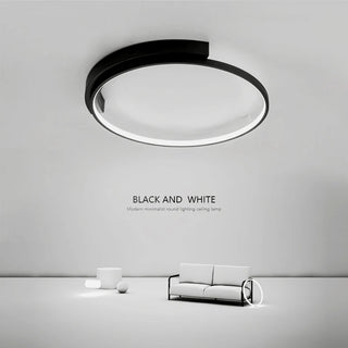 Nirgua - Modern Flush Mount Circular Rimmed Ceiling Light
