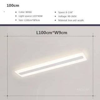 Gabiley - Wooden LED Modern Rectangular Ceiling Light Bar