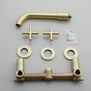 Berniece - Brushed Gold Wall Mounted Basin Tap