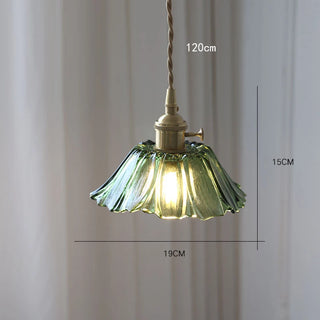 Viola - Glass Hanging Round Patterned Pendant Ceiling Light