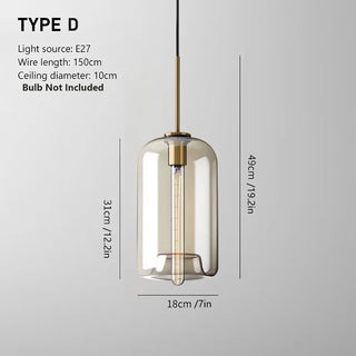 Kaloyan - Hanging Pendant Industrial Glass Lamp