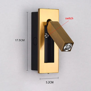 Magaly - Modern Rotating LED Wall Rectangle Reading Wall Light
