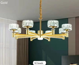Nagina - Modern Gold Crystal Round Ceiling Chandelier