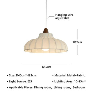 Senica - Fabric Lustre Hanging LED Pendant Light
