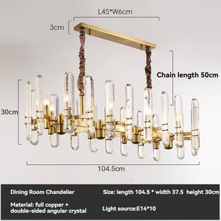 Amelky - Hanging Round Crystal Glass Statement Chandelier