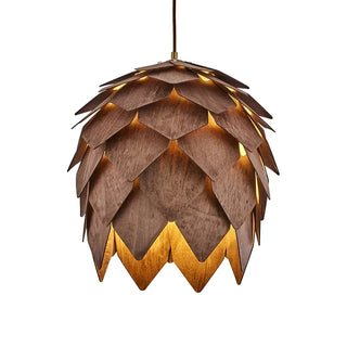 Star - Solid Wood Pine Cone Spiral Pendant Light