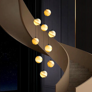 Amira - Modern Moon Ball Round Ceiling Chandelier