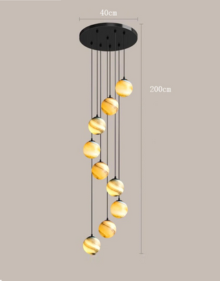 Amira - Modern Moon Ball Round Ceiling Chandelier