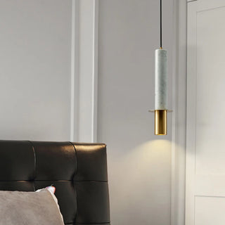 Buala - Modern Candle Style Marble Hanging Ceiling Pendant Light