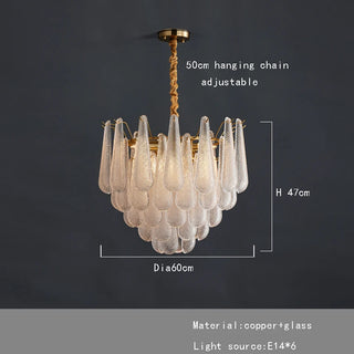 Floralis - Teardrop Luxury Multi Layer Tiered Glass Lustres Chandelier