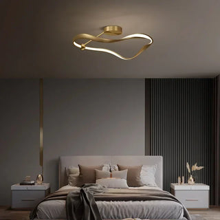 Mapire - Modern Twisted LED Wave Semi Flush Dimmable Ceiling Light