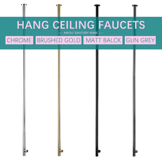 Corrinne - Brass Modern Ceiling Mounted Bathroom Tap