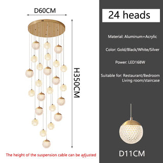 Heloisa - Spiral Hanging Ceiling Pendant Chandelier