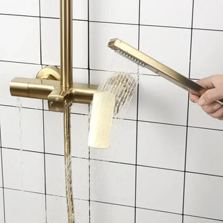 Gretel - Dual Handle Rain Shower Set with Wall Mounted Water Mixer