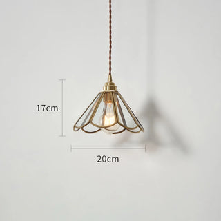 Nanterre - Nordic Glass Copper Tulip Hanging Pendant Ceiling Light
