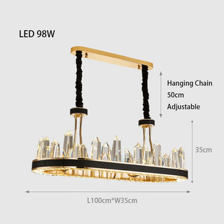 Stellara - Ice Crystal Luxury Round Hanging Lamp