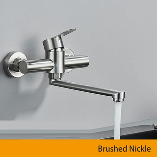 Nikole - Stainless Steel Wall Mounted Dual Hole Mixer Tap