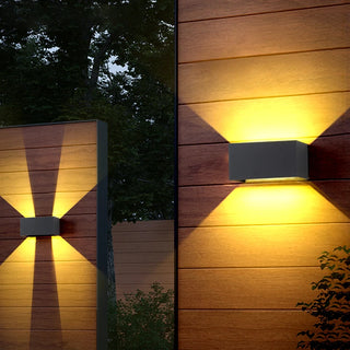 Jonathan - Modern Black Rectangle Up/Down Outdoor Wall Light