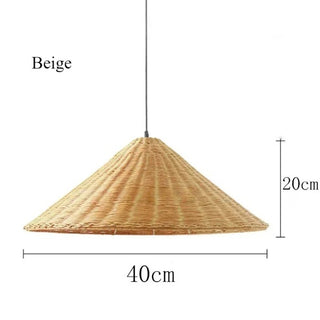 Clifton - Woven Rattan Pendant Light Wicker Cone Lamp Shade