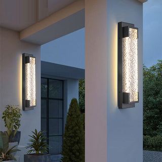 Cole - Modern Stainless Steel LED Patterned Glass Wall Light