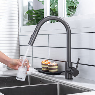 Teresia - Kitchen Brushed Gold Pull Out Modern Single Handle Mixer Tap