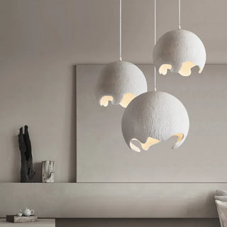Norman  - Moon Round Wabi-Sabi Pendant Ceiling Light