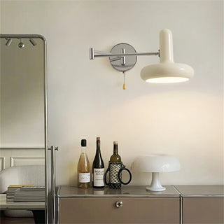 Royale - Retractable Pull-Switch Modern White Wall Light