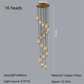 Rome - Cracked Glass Pendant Ceiling Chandelier