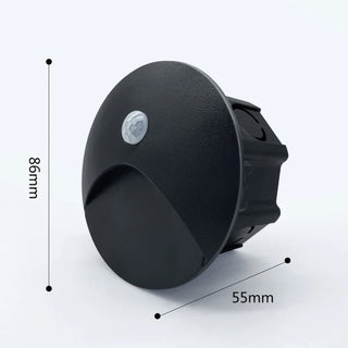 Corinne - Round Stair Aisle Motion Sensor Wall Light- Round Stair Aisle Motion Sensor Wall Light - Round Embedded Stair Aisle Motion Sensor Wall Light