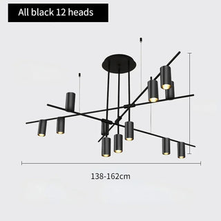 Martina - Modern Multi Light Cross Bar Gold Ceiling Light Chandelier