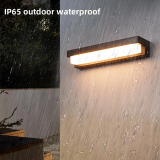 Owayne - Modern Minimalist Solar Waterproof Rectangular ABS Acrylic LED Wall Lamp