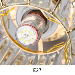 Joe - Round Gold Glass Twisted Shade Pendant Ceiling Light