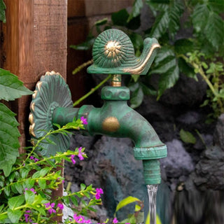 Elnora - Garden Faucet Antique Brass Animal Cold Water Fauce