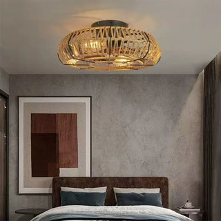 Socrates - Hand Made Rope Light Ceiling Fan 7 Blade