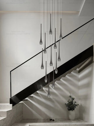 Alonso - Modern Minimalist Teardrop Gold Ceiling Chandelier