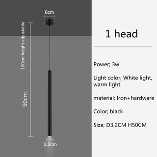 Felipe - Black Hanging Multi Long Tube Combination Ceiling Light