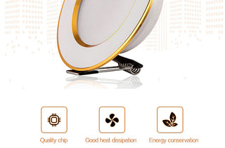 Dover - Modern Round White/Gold Ceiling Spotlight Downlight