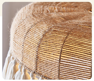 Ivonne - Hemp Rope Hand-Knitted Round Tassel Ceiling Light