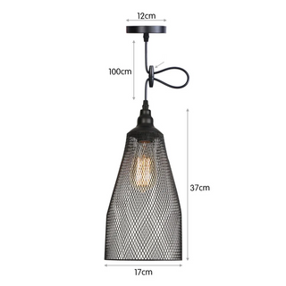 Cathrine Series - Rural Retro Tavern Iron Art Single Head Mesh Cover Pendant Lights