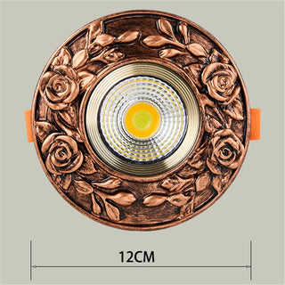 Tanglin - Retro Gold Patterned European LED Ceiling Downlight