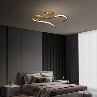 Mapire - Modern Twisted LED Wave Semi Flush Dimmable Ceiling Light