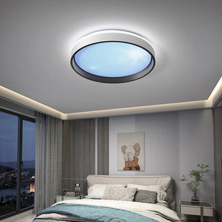 Malessa - Modern Blue Sky Round Flush Mount Ceiling Light