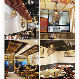 Abbey - Handmade Bamboo Conch LED Pendant Light